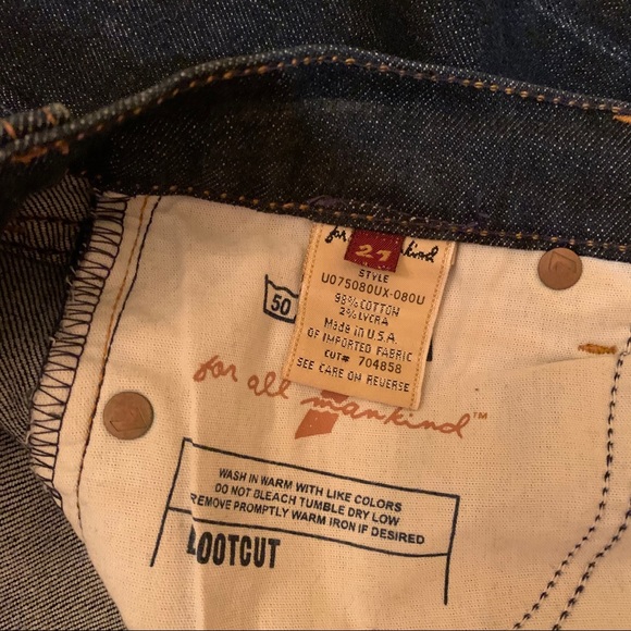 7 For All Mankind Flare blue jeans size 27 like New - Picture 8 of 16